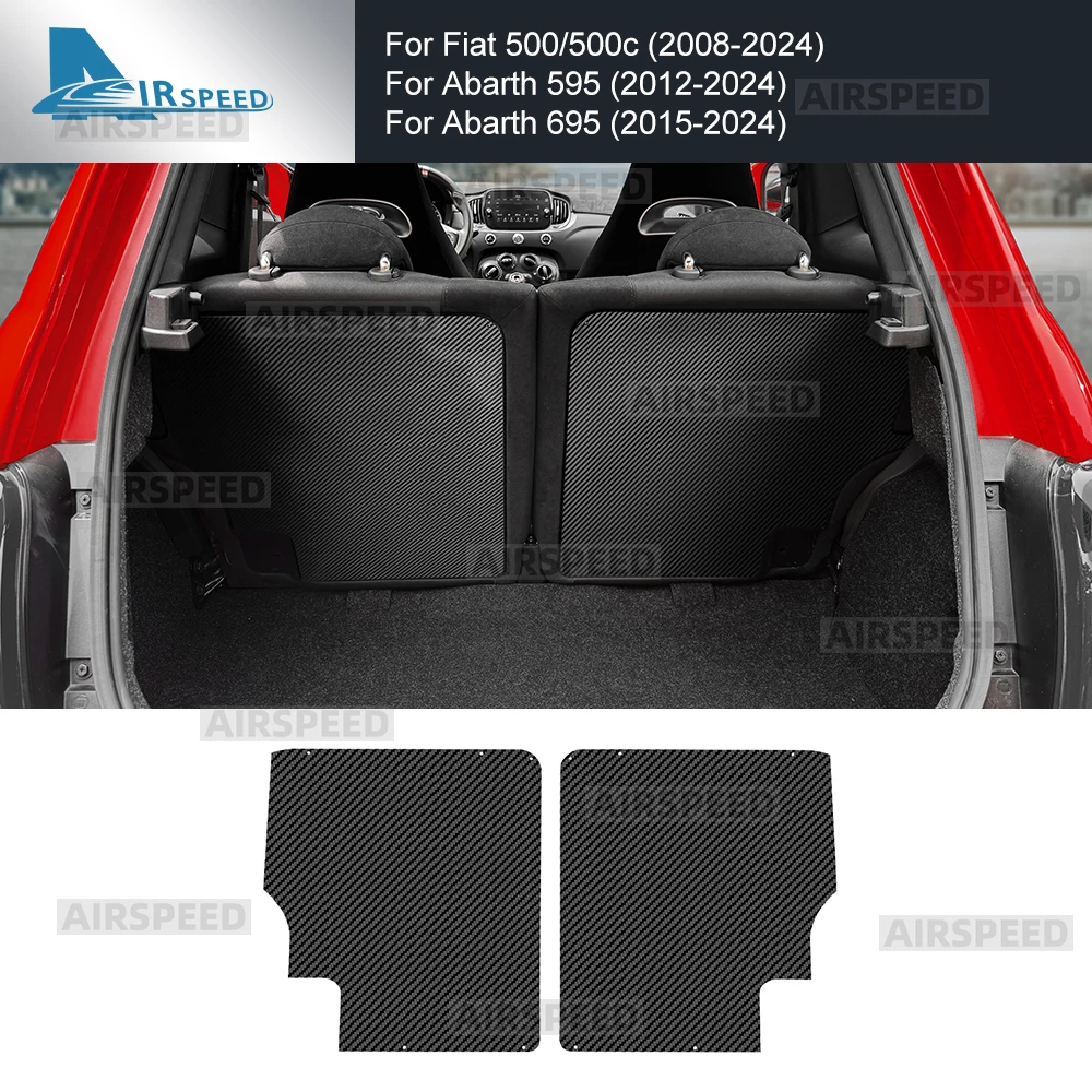 

Real Carbon Fiber 3K Cloth For Abarth 595 2012-2024/Abarth 695 2015-2024 Fiat 500/500c 2008-2024 LHD RHD Car Rear Seat Back Trim