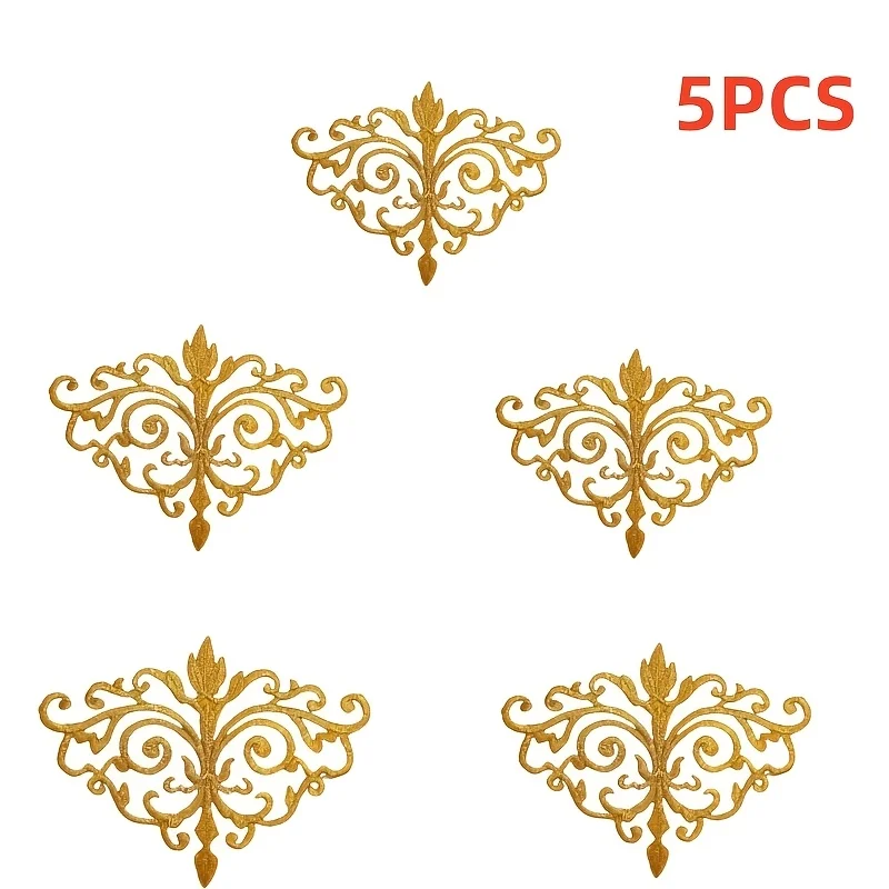

5 pieces of floral embroidery hot melt adhesive patches for DIY clothing embroidery accessories