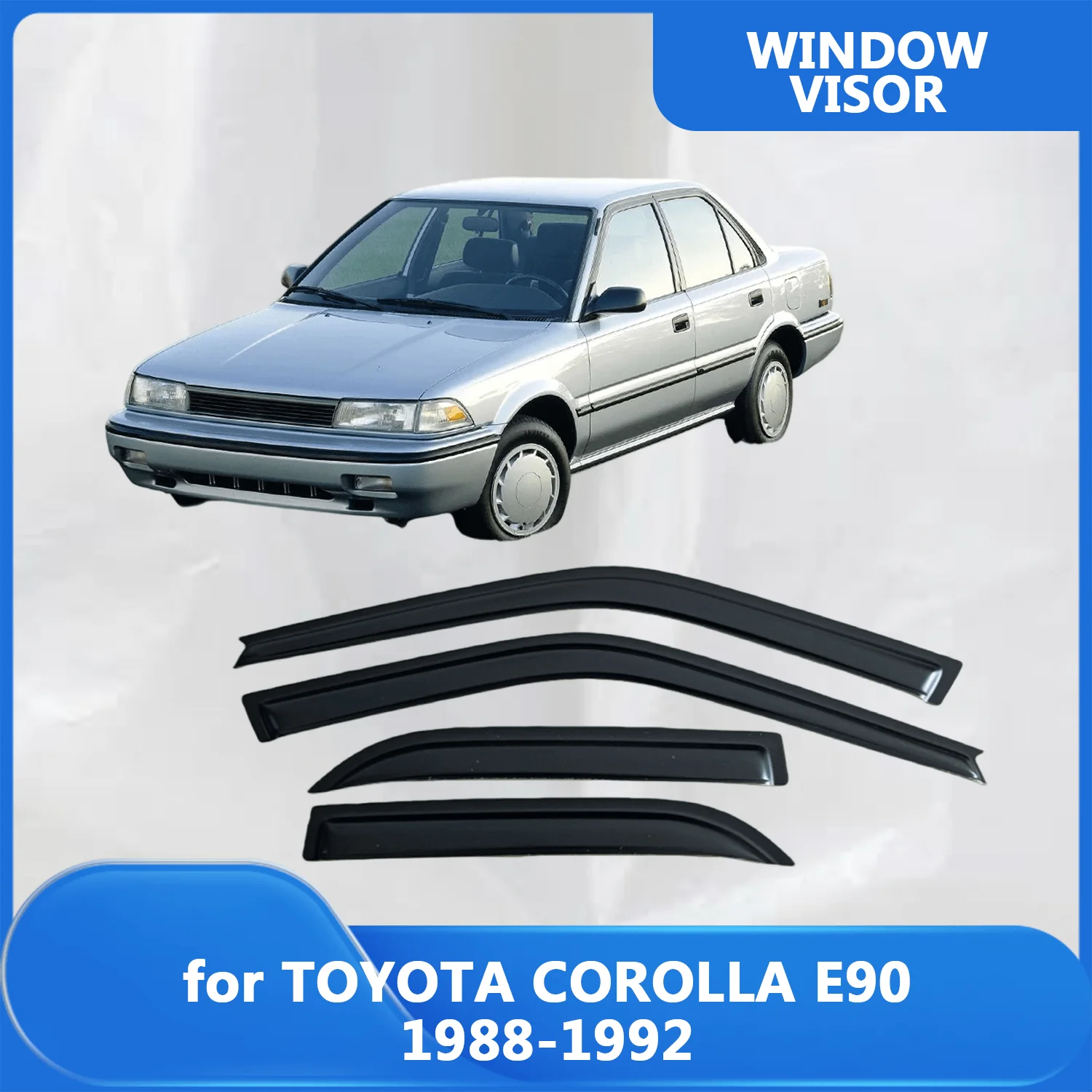 

Window Visor for TOYOTA COROLLA E90 1988 1989 1990 1991 1992 Wind Deflectors Rain Guards Door Visor Vent