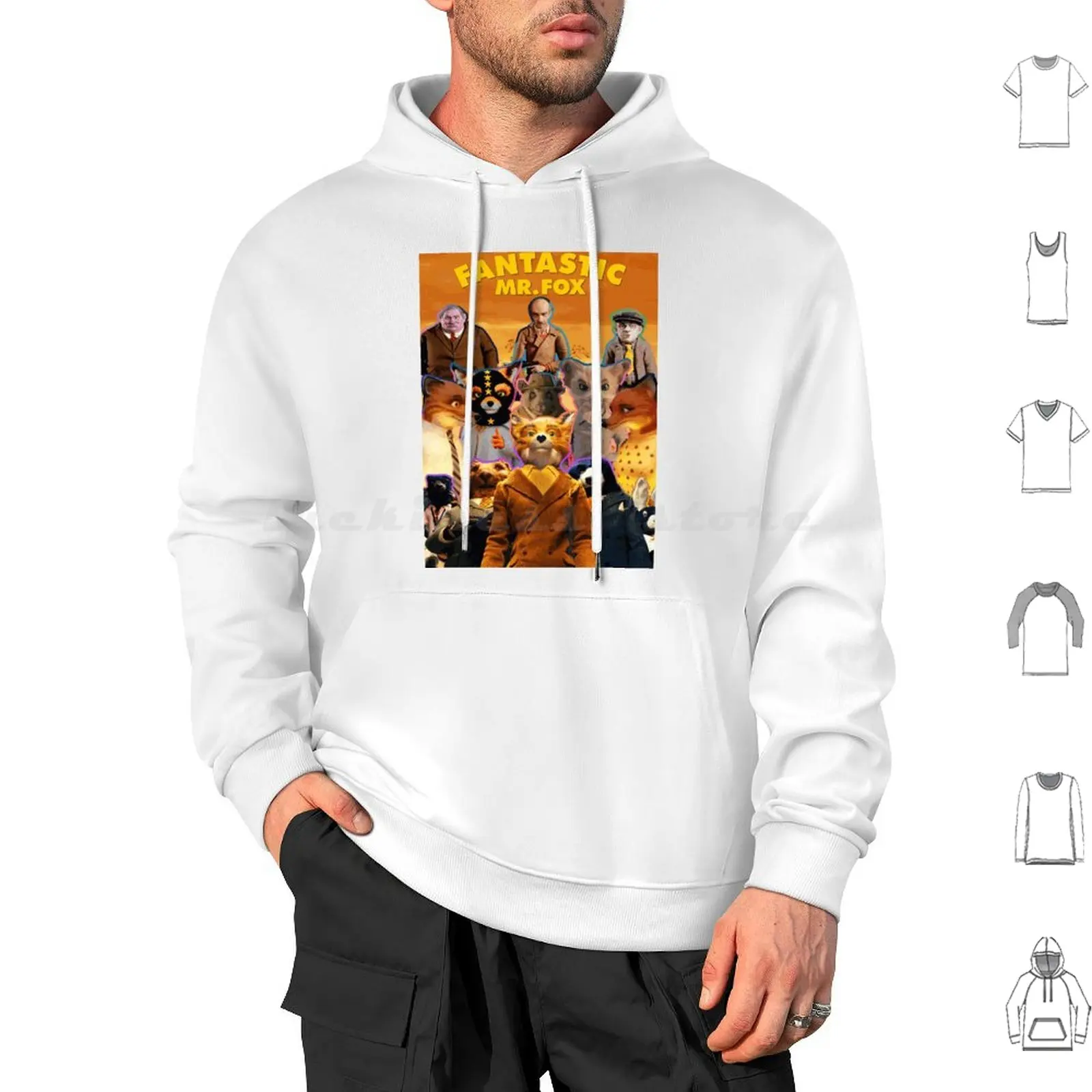 Fantastic Mr. Fox Hoodie cotton Long Sleeve Collage Fantastic Mr Fox Wes Anderson Film Moonrise Kingdom Movies