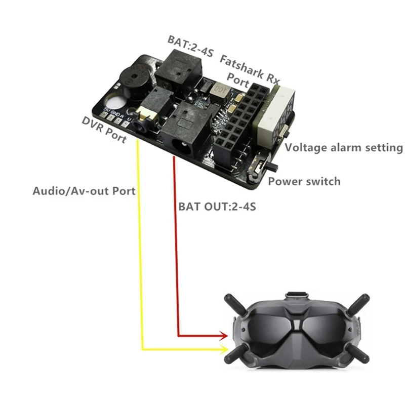 5.8G PORT RX 3.0 PLUS odbiornik cyfrowy do analogowego modułu odbiorczego z Alarm niskiego napięcia dla Fatshark DJI FPV V1 V2