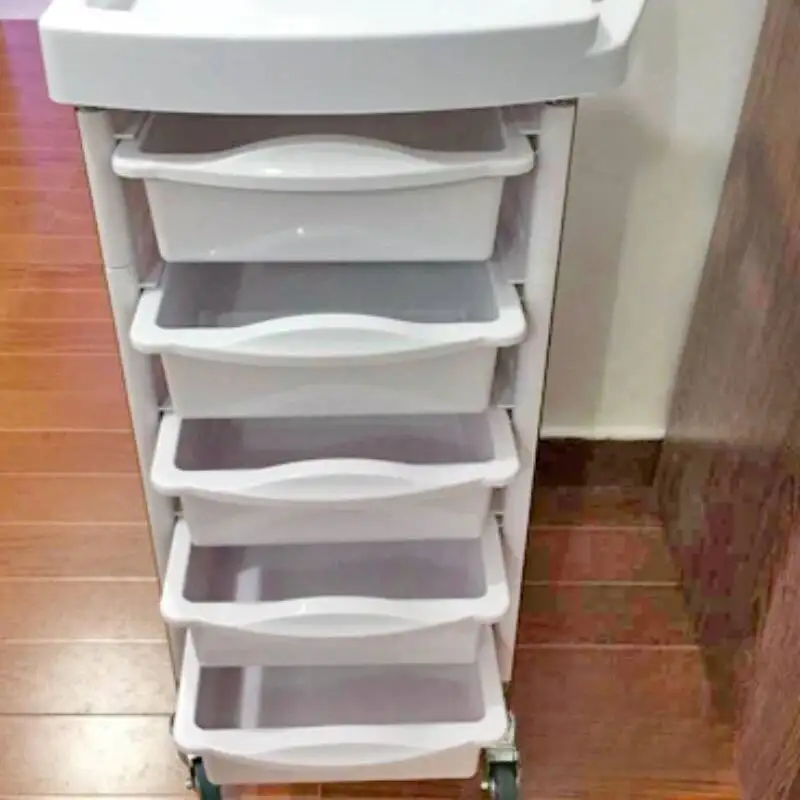 

Tattoo Cosmetic Salon Trolley Wheels Storage Reception Hotel Salon Trolley Lash Carrello Attrezzi Commercial Furniture RR50ST