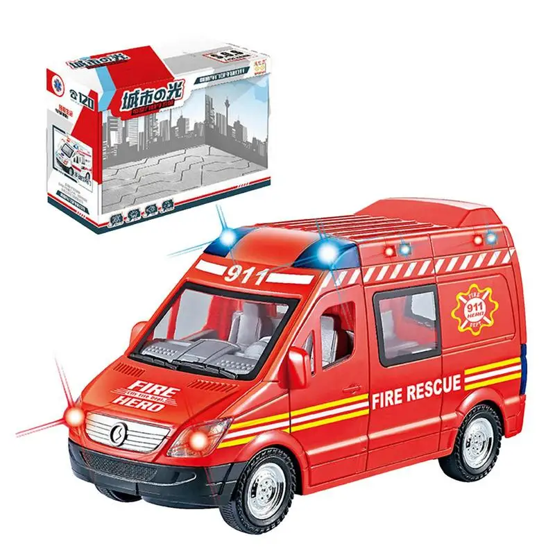 

Rescue Car Toys Mini Rescue Vehicles With Light And Sound Friction Powered Truck Toy Fire Truck Ambulance Car Toddler Truck