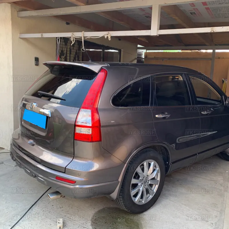 For Honda CRV CR-V 2007-2011 With LED Light Black Spoiler High Quality ABS Material Car Rear Wing Primer Color Spoiler