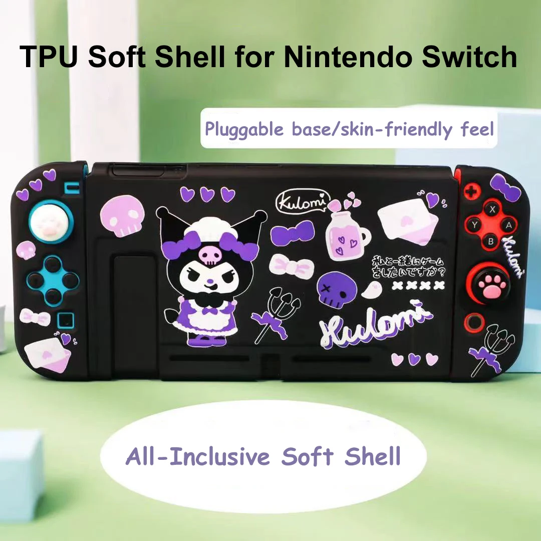 

Cartoon Kuromi StellaLou TPU Soft Case for Nintendo Switch Game Console Controller NS Gaming Accessories