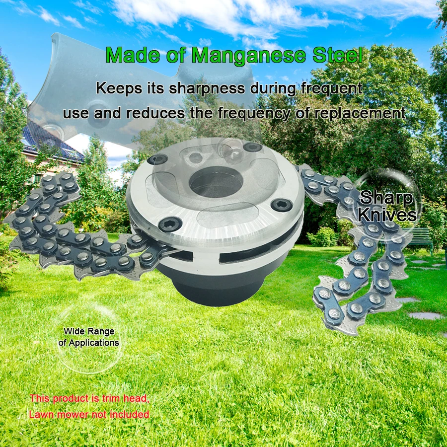 Gardening Tools Used For Weeding - Chain Lawn Trimmer Head, Manganese Steel