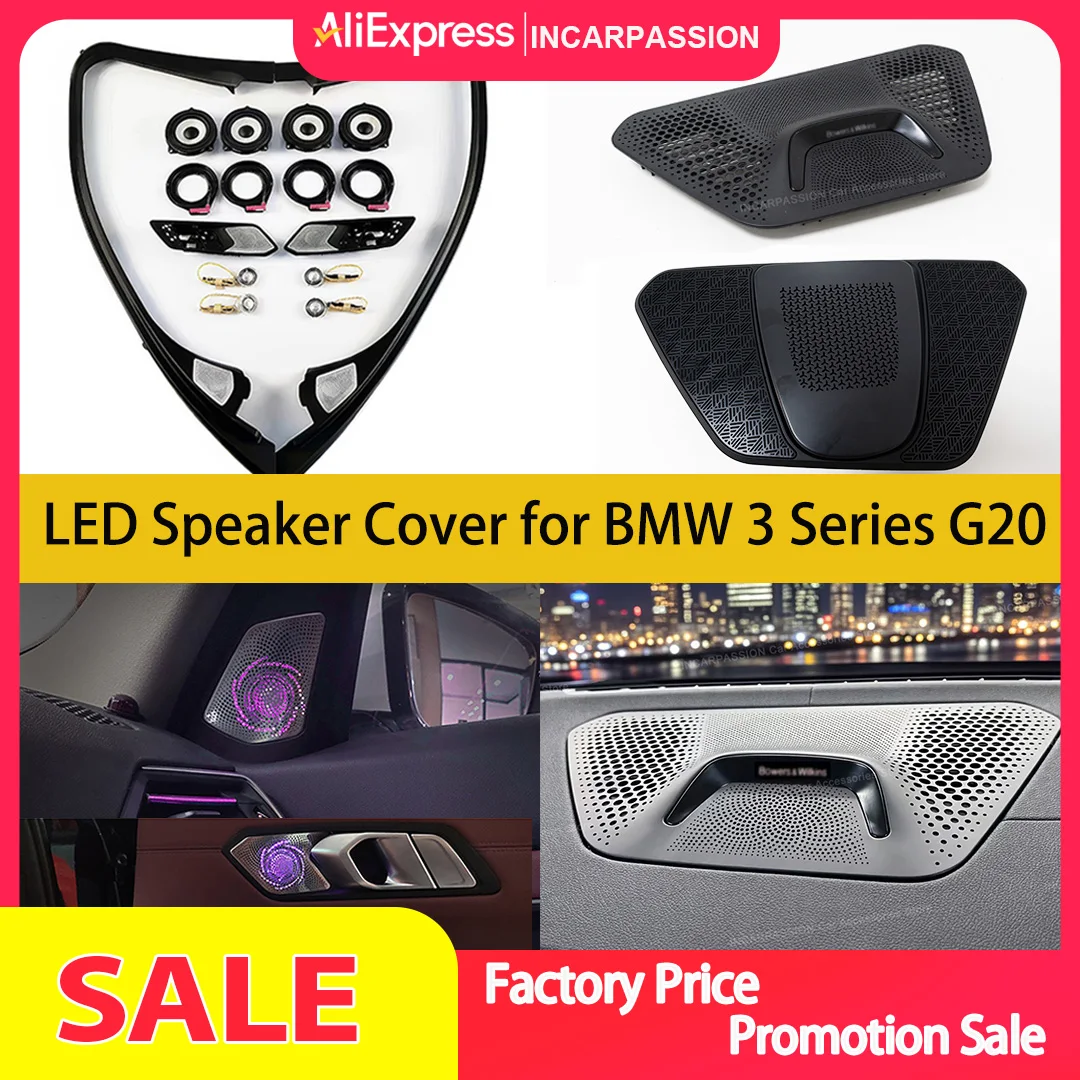 

Ambient Light Speaker Cover for BMW 3 Series G20, BMW 3 Series G20 Speaker Upgrade Illuminate Midrange Tweeter Grille