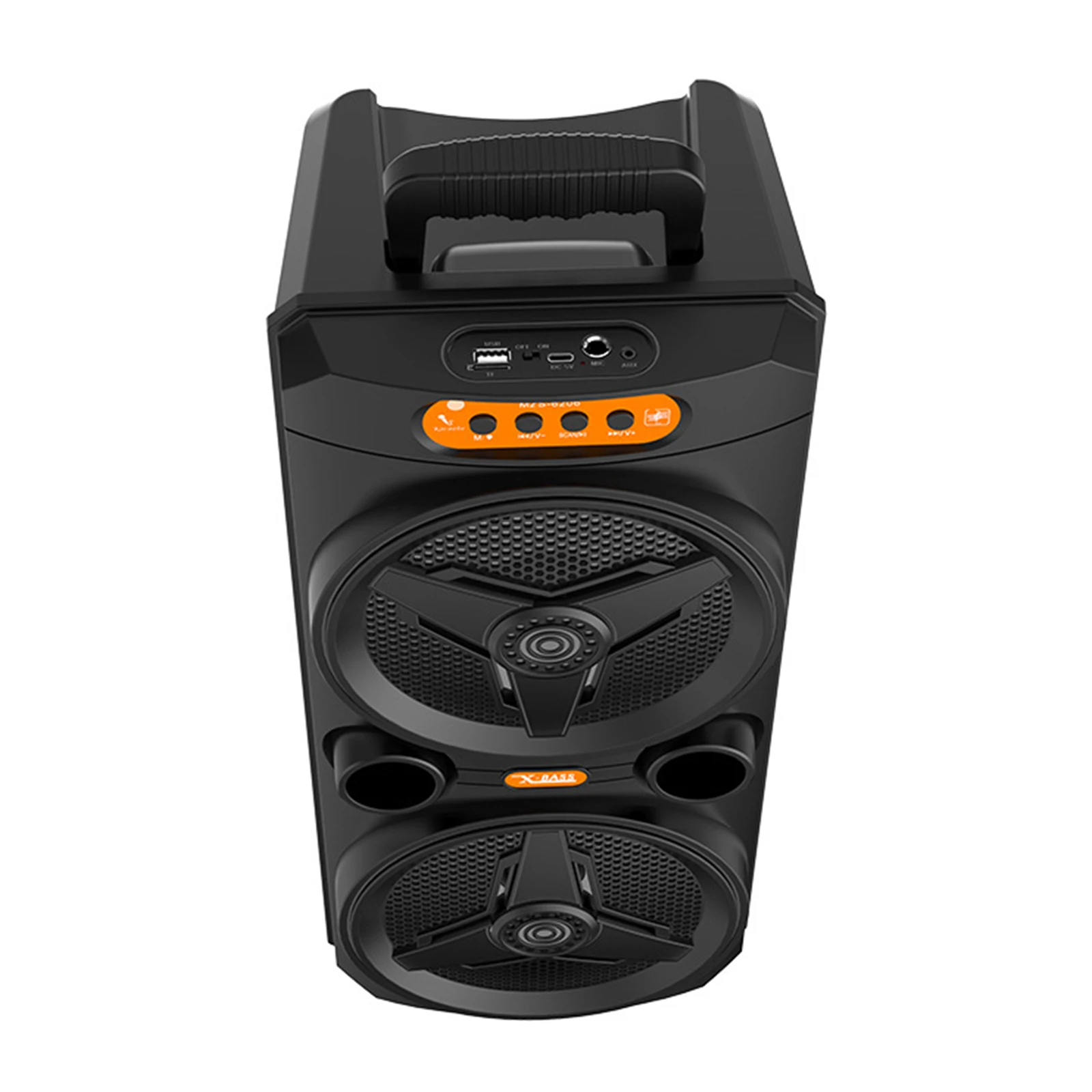 Large Boombox Speaker with Wireless Microphone Support TWS/AUX/USB/TF Card/FM Radio for Party Outdoor Camping Backyard