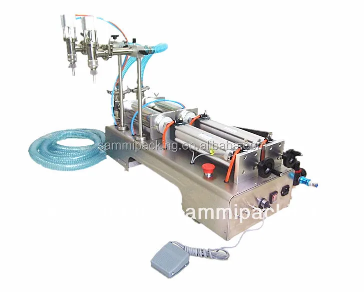 2 Head Piston Filler Liquid Filling Machine Semi Automatic/table Top Liquid Filling Machine