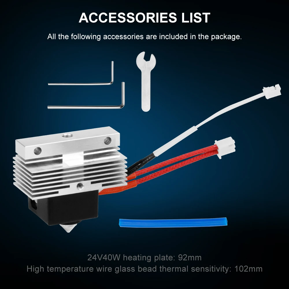 Upgrade Hotend Kit für Elegoo Neptune 3 Pro/Plus/Max 24 V 40 W Keramik Hoting Platte Hot End 3D Drucker Teil Montieren Mit Düse – Detail 6
