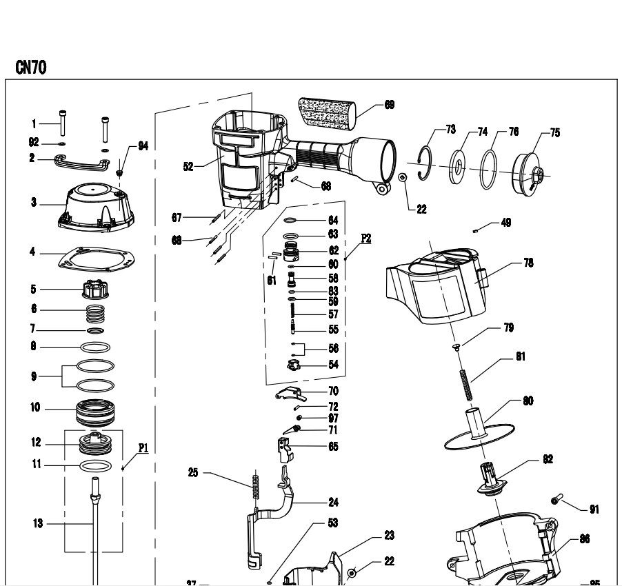 Coil Nail Gun Accessary For CN70