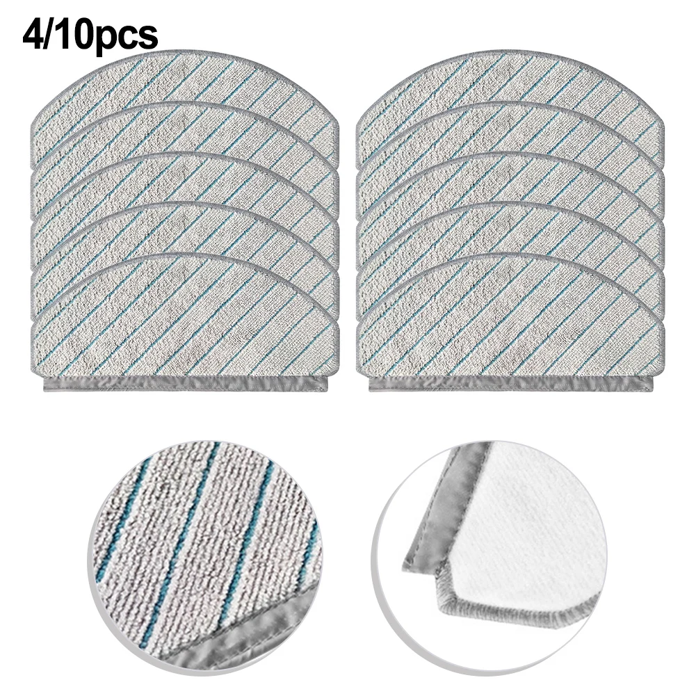 10/4pcs Mop Cloth For ECOVACS For Deebot N20/N20 PLUS/N20 PRO-PLUS Vacuum Cleaner Parts Machine Washable Reusable