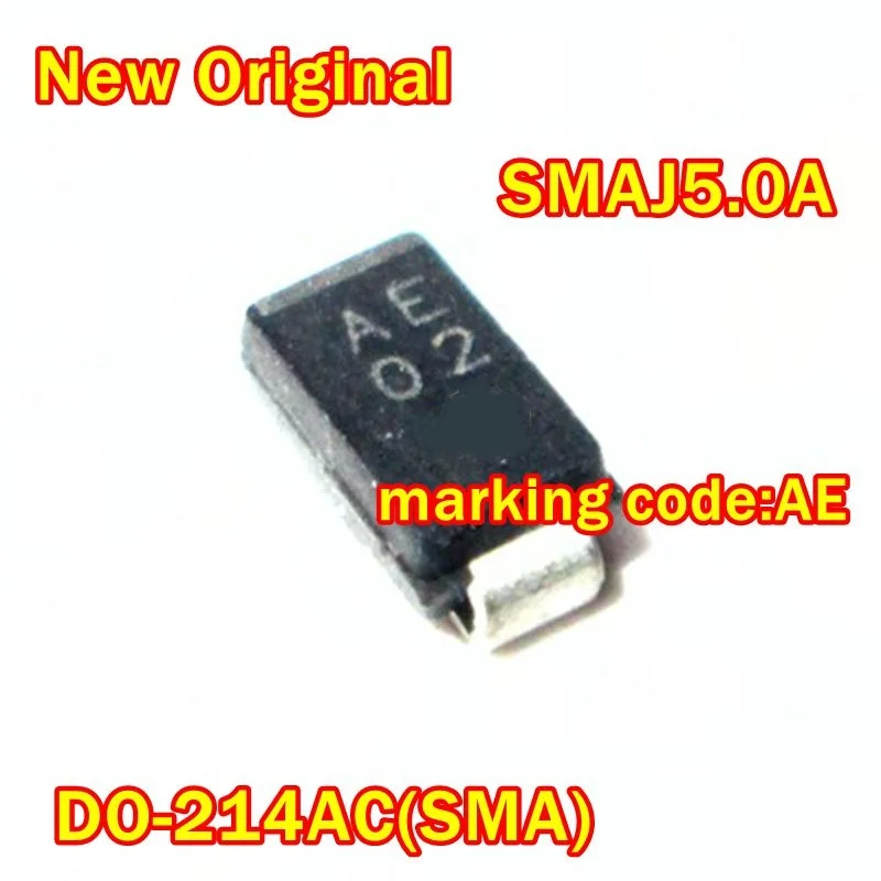 10Pcs to 1000Pcs New Original Smaj5.0A Do-214Ac(Sma) Marking Code:Ae Surface Mount Transient Voltage Suppressor