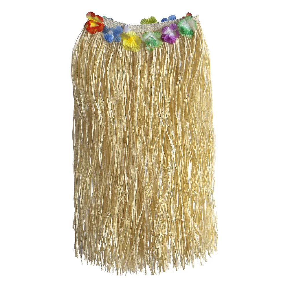 

Hawaii Paper Skirt Fashion Hula Dance Skirt Elastic Waistband Decorative Tropical Theme Party Costume for Photo Shoot