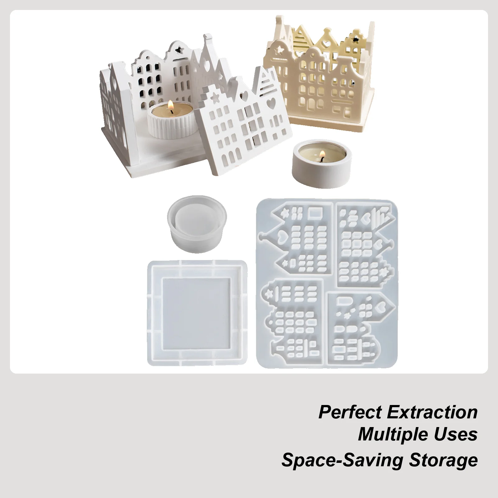 

Формы для подсвечников, литейная форма, полый дизайн дома, силиконовая форма для подсвечников для гипсовой смолы, шоколадного желе для начинающих