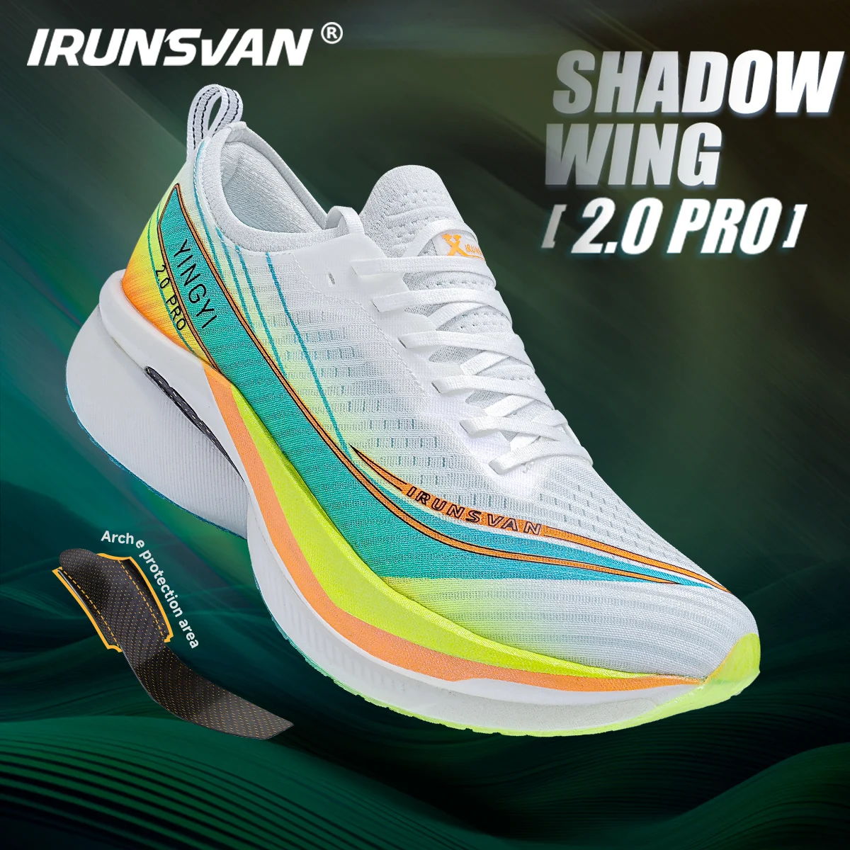 

IRUNSVAN fulllength carbon plate sports shoes suitable for sports exam training and marathon running shoes (Unisex) 250324