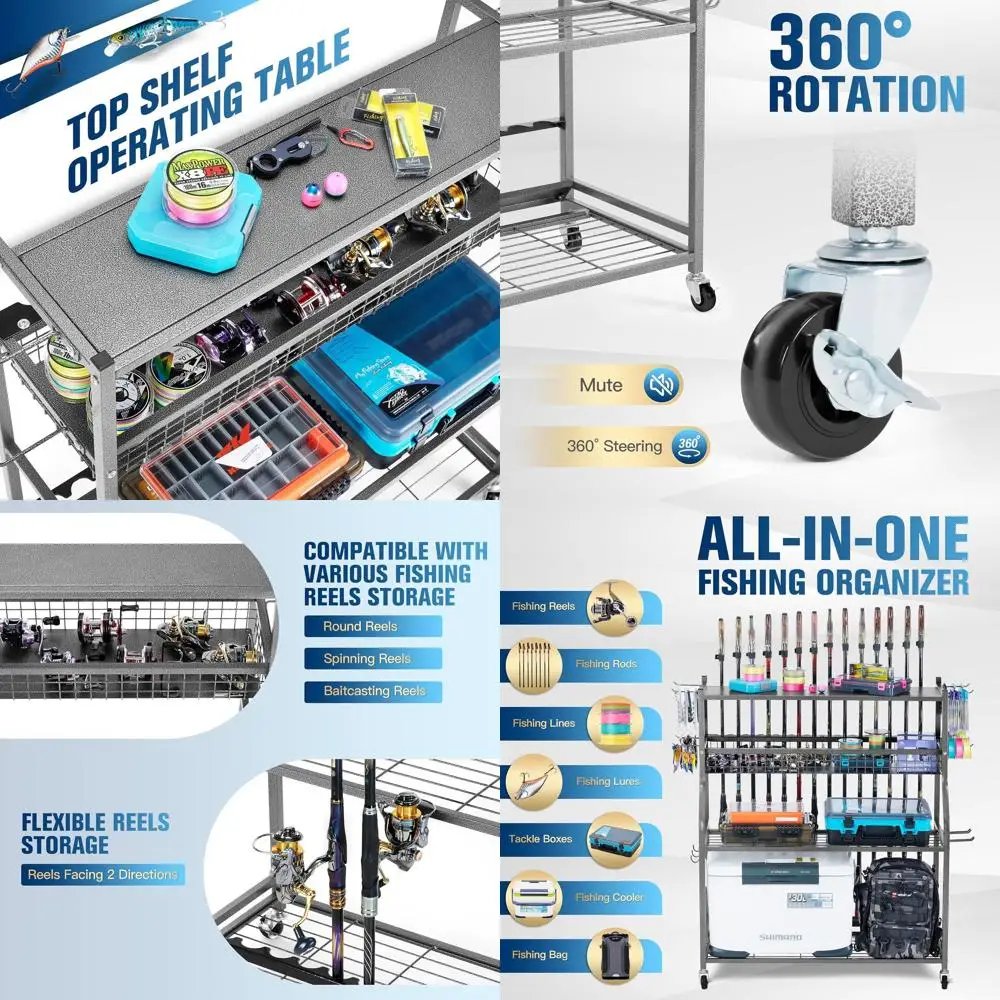 

PeBro Fishing Rod Holder, Fishing Pole Holders for Garage, Fishing Rod Holders for Garage, Fishing Pole Holder for Rod Tackle Bo