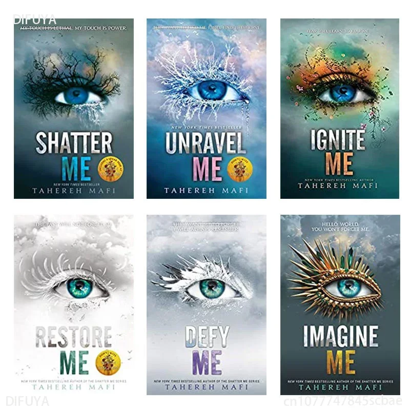 New 6 Books/Set Shatter Me English Novels Science Fiction Children's Extracurricular Reading Books English Novels photocopy book