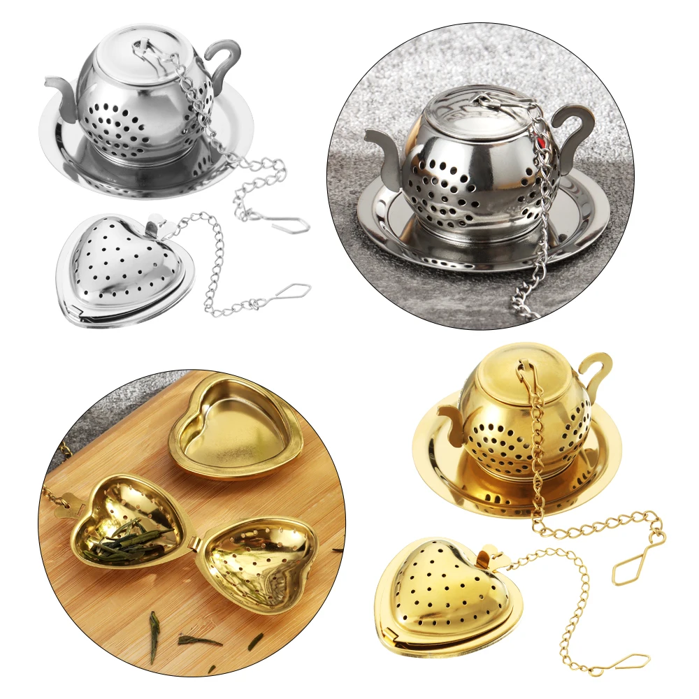 Loose Leaf Heart Tea Ball Tea Strainer Tea Infuser Teapot Stainless Steel