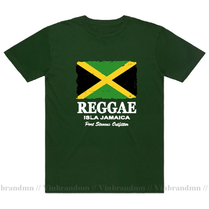 Rasta Reggae Jamaica National Flag T-shirt Fashion Short Sleeve Cotton Tshirt Birthday Gifts T Shirt Africa Power Men's Top Tees