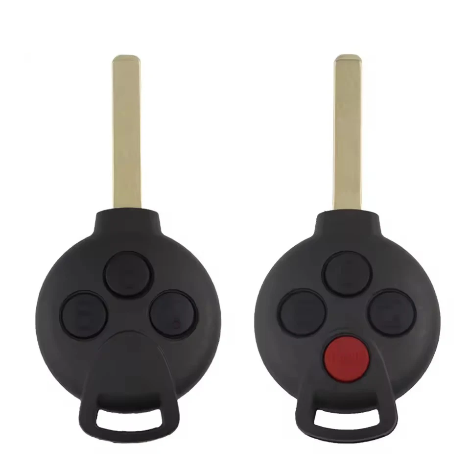 

3/4 Buttons Remote Key Shell Case For Mercedes-Benz 450 451 Fortwo 2007-2013 Forfour Cabrio Coupe Smart Fob Car Cover