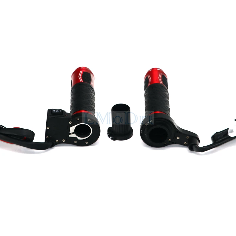 Lmodri-manopla para motocicleta atv, punho aquecido elétrico, guidão de 22mm, 7/8 polegadas, aquecedor de mão, alumínio, 12v