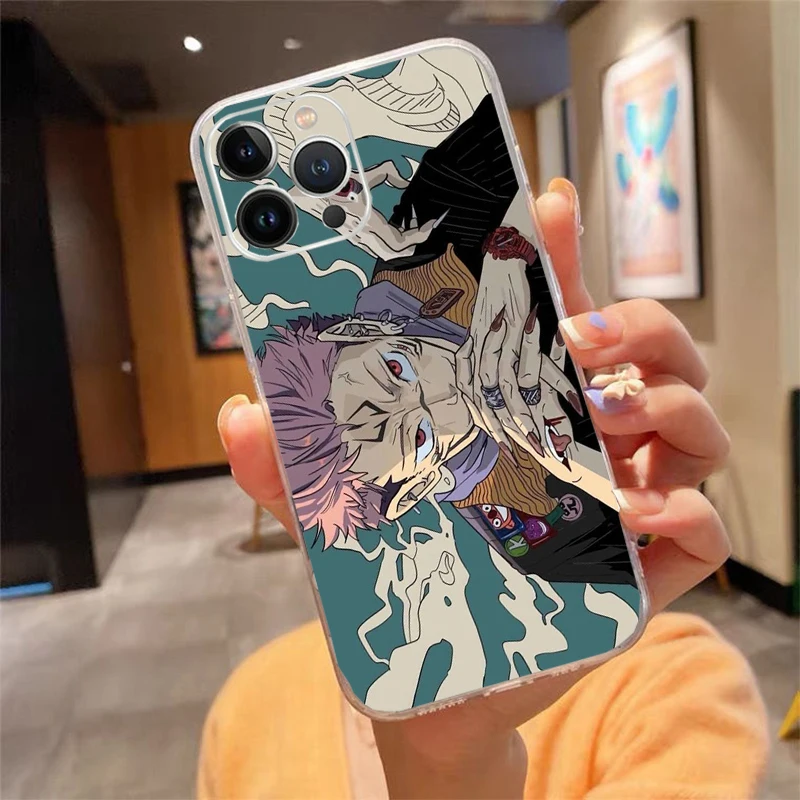 

Phone Case For iphone 17 Pro Max Air 16 15 14 13 Pro Max 15 16 Pro 15Plus Anime Jujutsu Kaisen Yuji Itadori Satoru Gojo