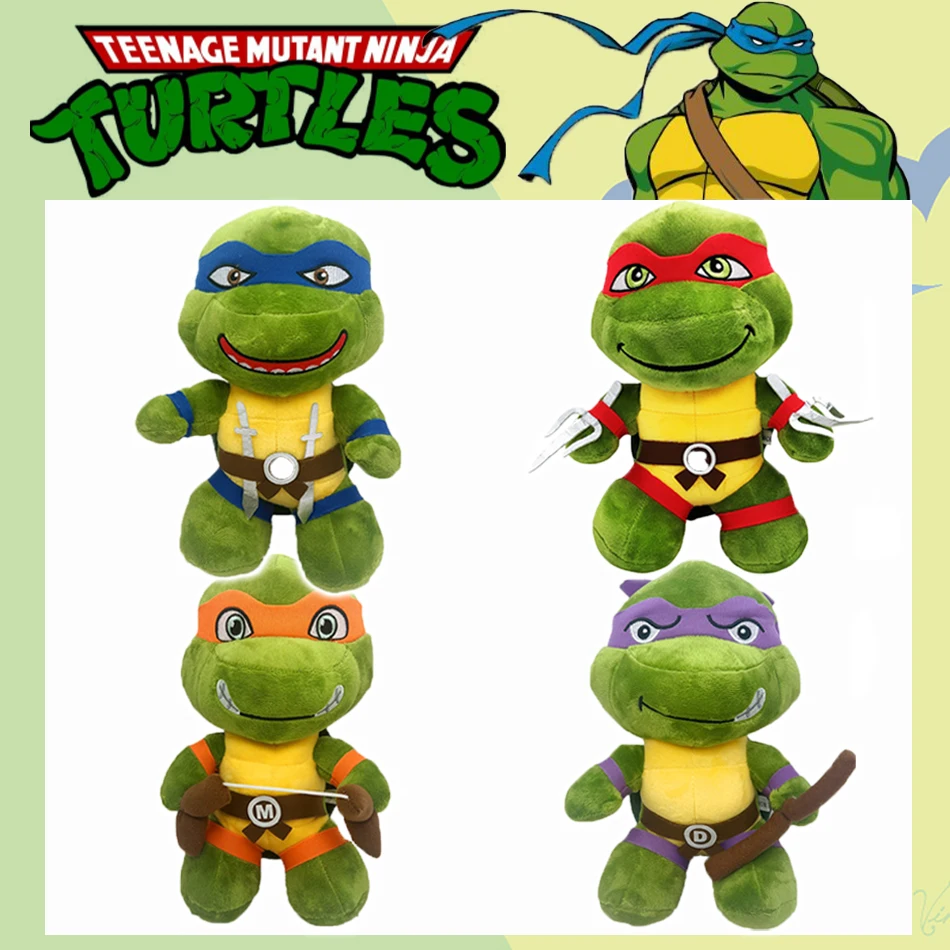 26cm Ninja Turtles Plush Dolls Anime Game TMNT Leo Raph Mike Don Stuffed Animals Decoration Ornament Toys for Kids Birthday Gift