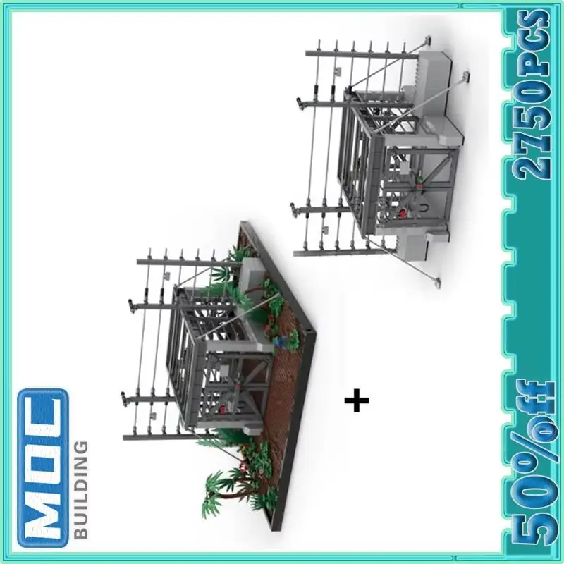 

Movie Series Helipad Gate MOC Building Blocks Architecture Street View Modle Technology Bricks Educational Assembly Toys Gifts