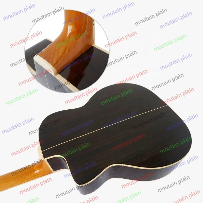 Acoustic Guitar Handmade Professionals Playable Gloss Finish D Hole Arch Top Steel String Gypsy Jazz Manouche