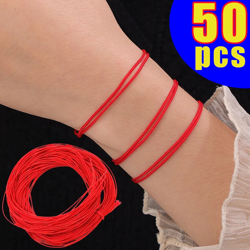 Lucky Red String Bracelet Women Men Simple Thin Rope Braided Bracelets Protection Good Luck Amulet for Success Handmade Jewelry