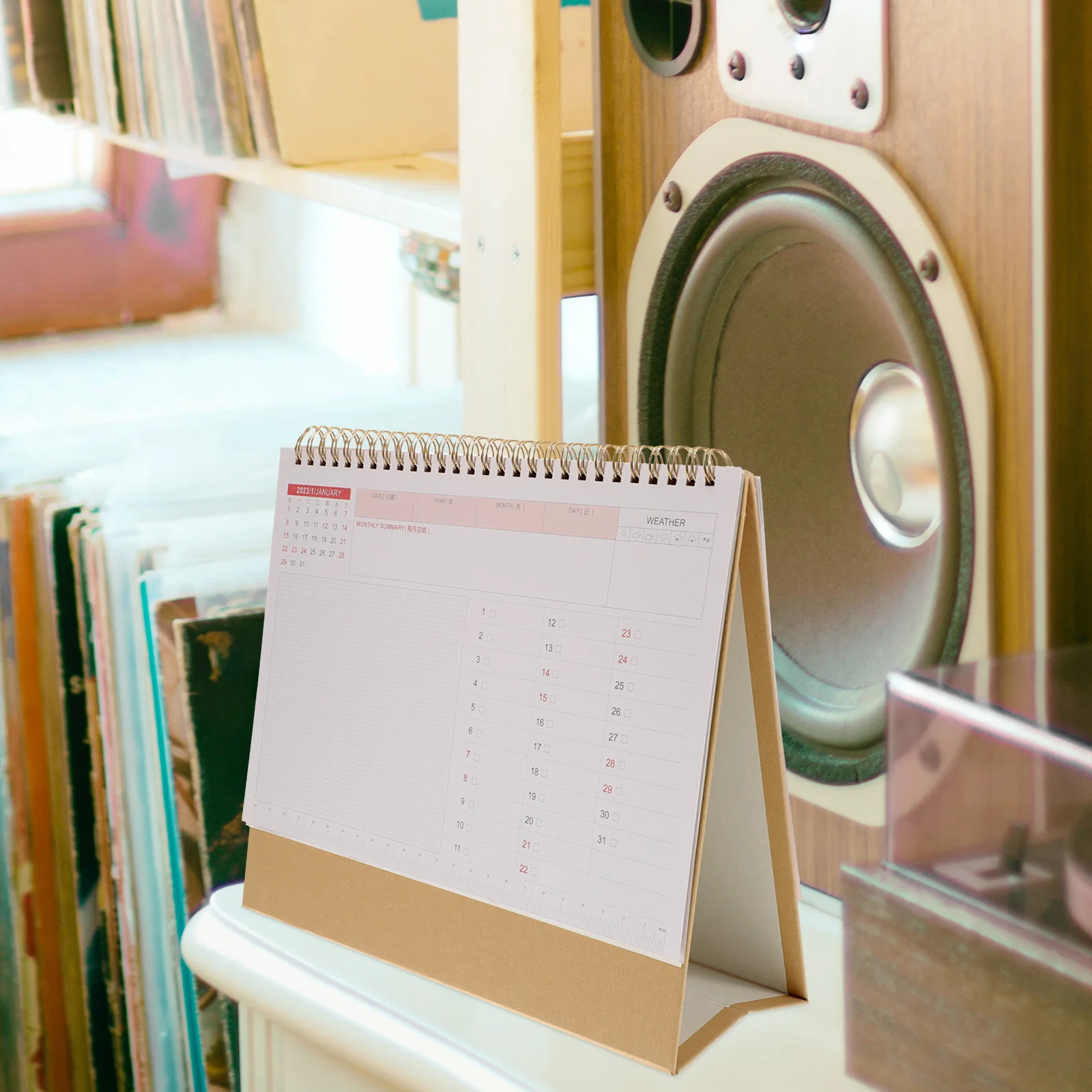 

2023 Desktop Standing Business Office Calendar Monthly Planner Table Calendar Smooth Writable Desk Organizer Home Decor