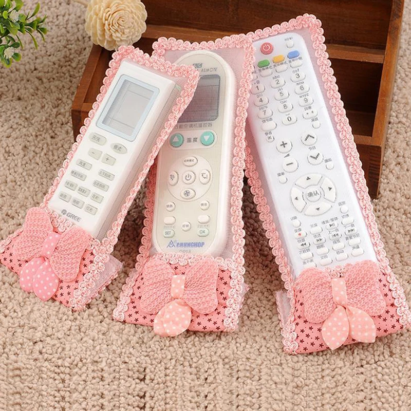 1PC Shockproof Bow-knot Remote Case TV Remote Control Dust Protective Case for Home Electric Appliance Organizer