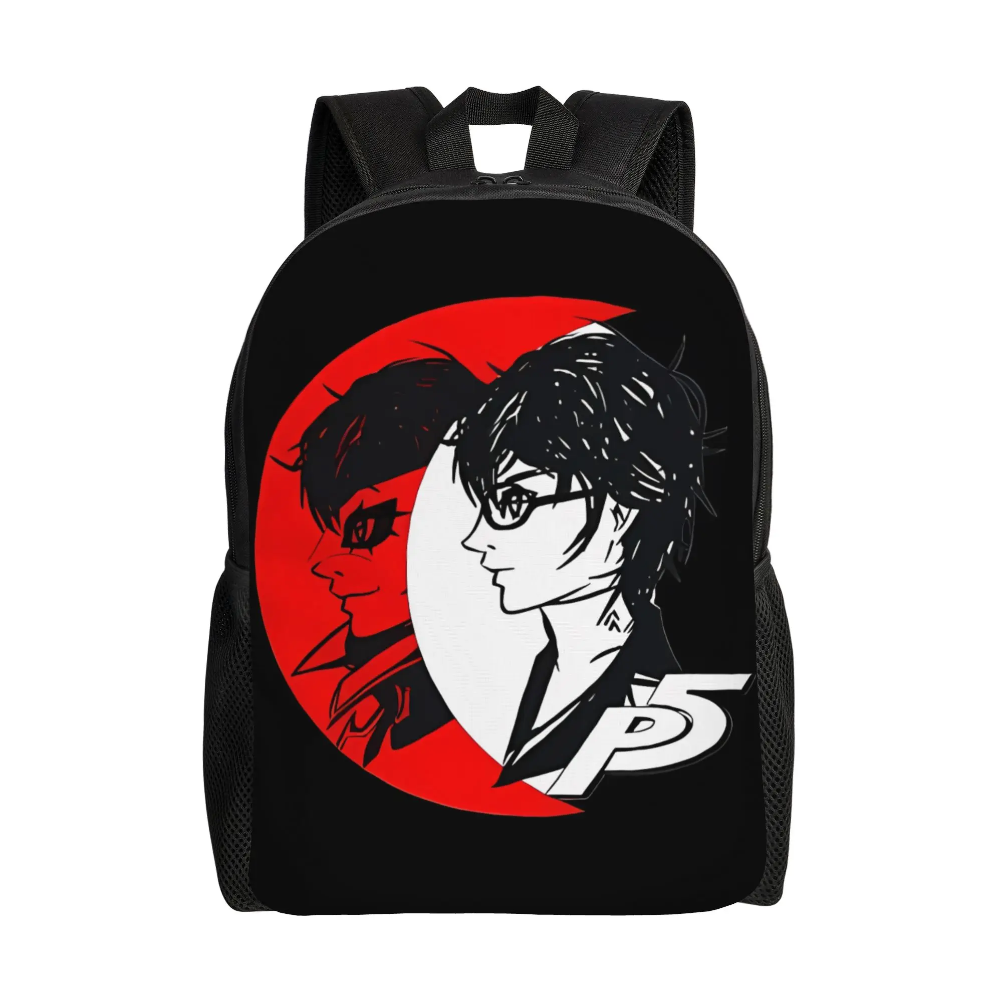 

red flame art Per sonas 5 Backpack Ladies Daily Large Capacity Laptop Bag Back To School Season