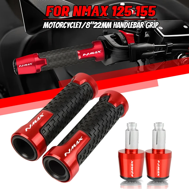 For NMAX155 NMAX125 NMAX150 N-MAX155 NMAX 155 N-MAX 125 150 2018-2026 CNC Aluminum Handlebar Grips End Handle Bar Cap End Plugs