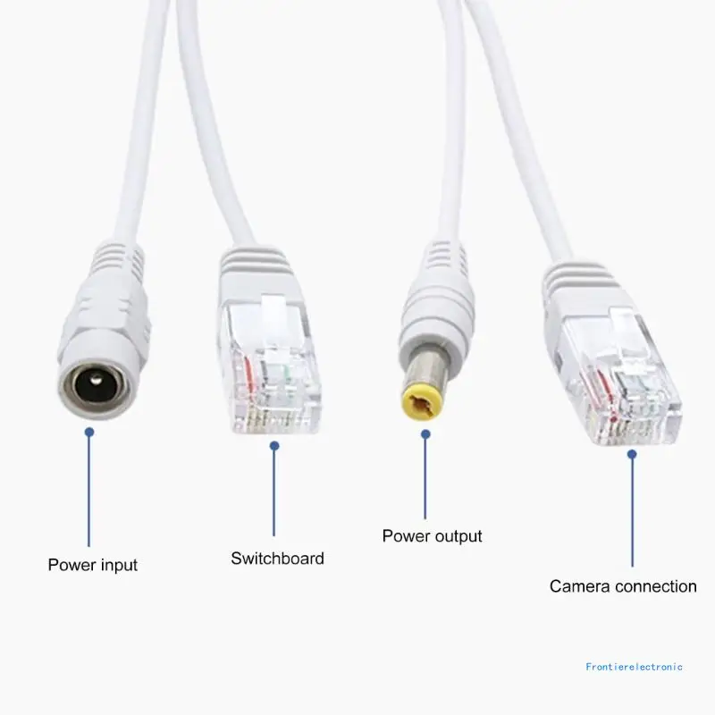 injetor PoE passivo divisor PoE com conectores RJ45 DC5.5x2.1 mm