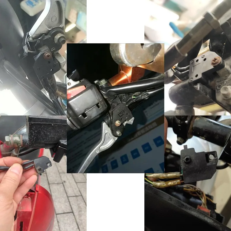 Motocykl elektryczny samochód uniwersalne akcesoria ATV lewy i prawy przełącznik hamulca tarczowego przycisk włącznika światła stopu przedniego — zdjęcie 7