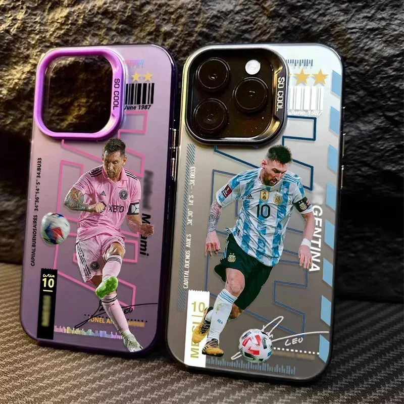 Football Player Messi No.10 Phone Case For iPhone 16 15 14 13 12 11 mini Pro Max X XR XSMAX 8 7 Plus Anti Fall Matte Back Cover