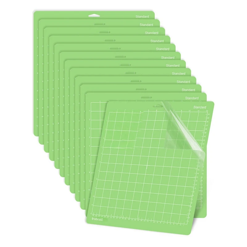 

Cutting Mat For Cricut Maker 3/Maker/Explore 3/Air 2/Air/One 12 Pack 12X12in Cut Mats Replacement Parts Green