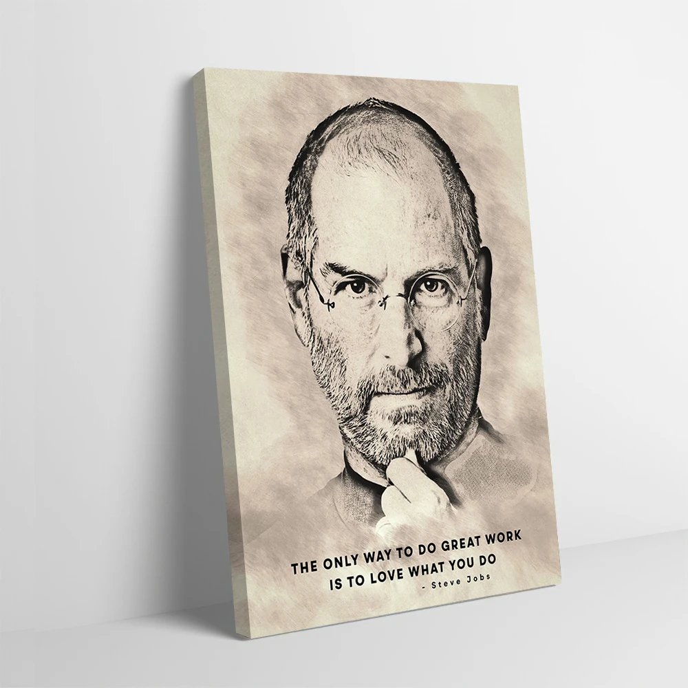 Steve Jobs Famous Quotes Printed Poster Customizable Pictures Wall Art Canvas Painting Gift for Decoration Home Wand Deko Room