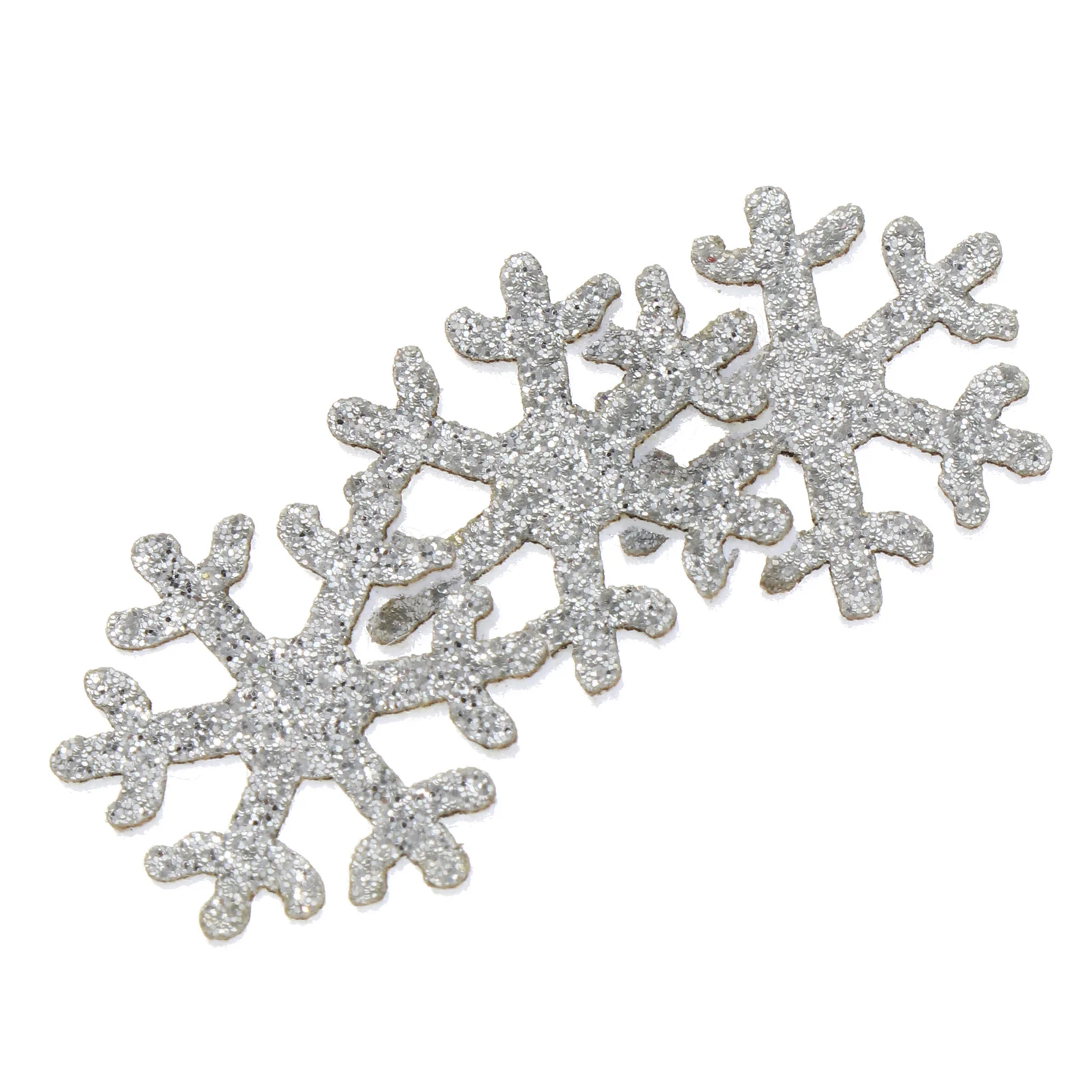 

50pcs Shiny Snowflake Patches Diy Hairpin Decor For Clothing Phone Case Craft Jewelry Handicraft Material Accessories