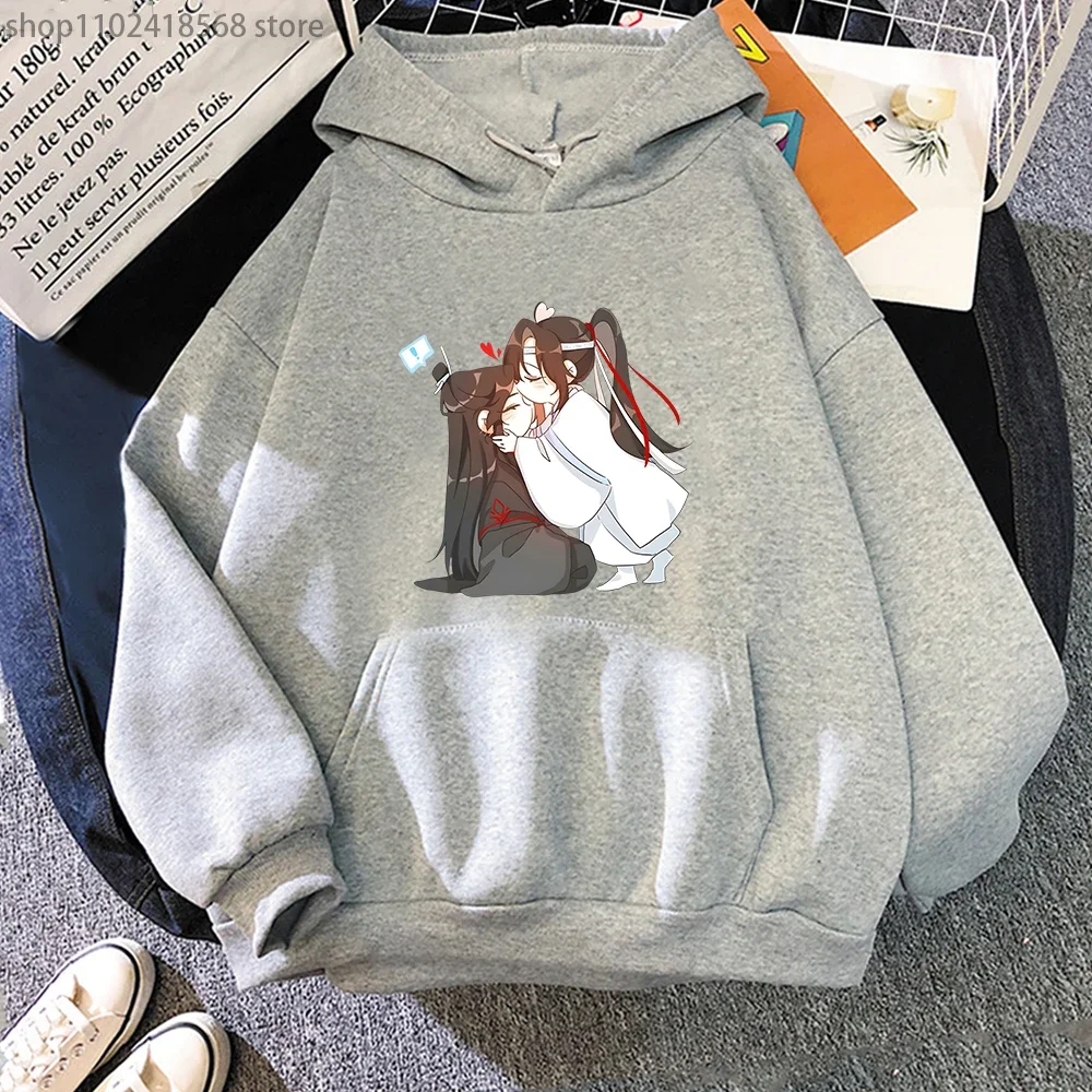 Sweat à Capuche Imprimé Dessin Animé Mo Dao Zu Shi pour Homme et Femme, Vêtement Manga, Lan Wangji Wei Wuxian, PVD Kawaii, Harajuku