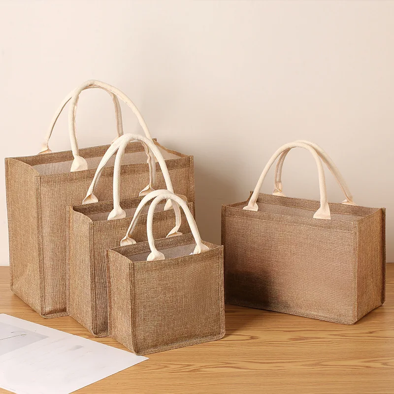 

Shopping Bag Simple Organizer Bag Large Capacity Bag Natural For Gift Travel Parties