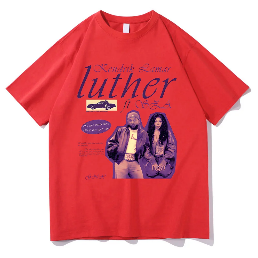 SZA كندريك لامار التي شيرت لوثر ألبوم جديد تيز الرجال النساء Harajuku خمر للجنسين القطن ملابس عالية الجودة مروحة الهدايا تي شيرت #6