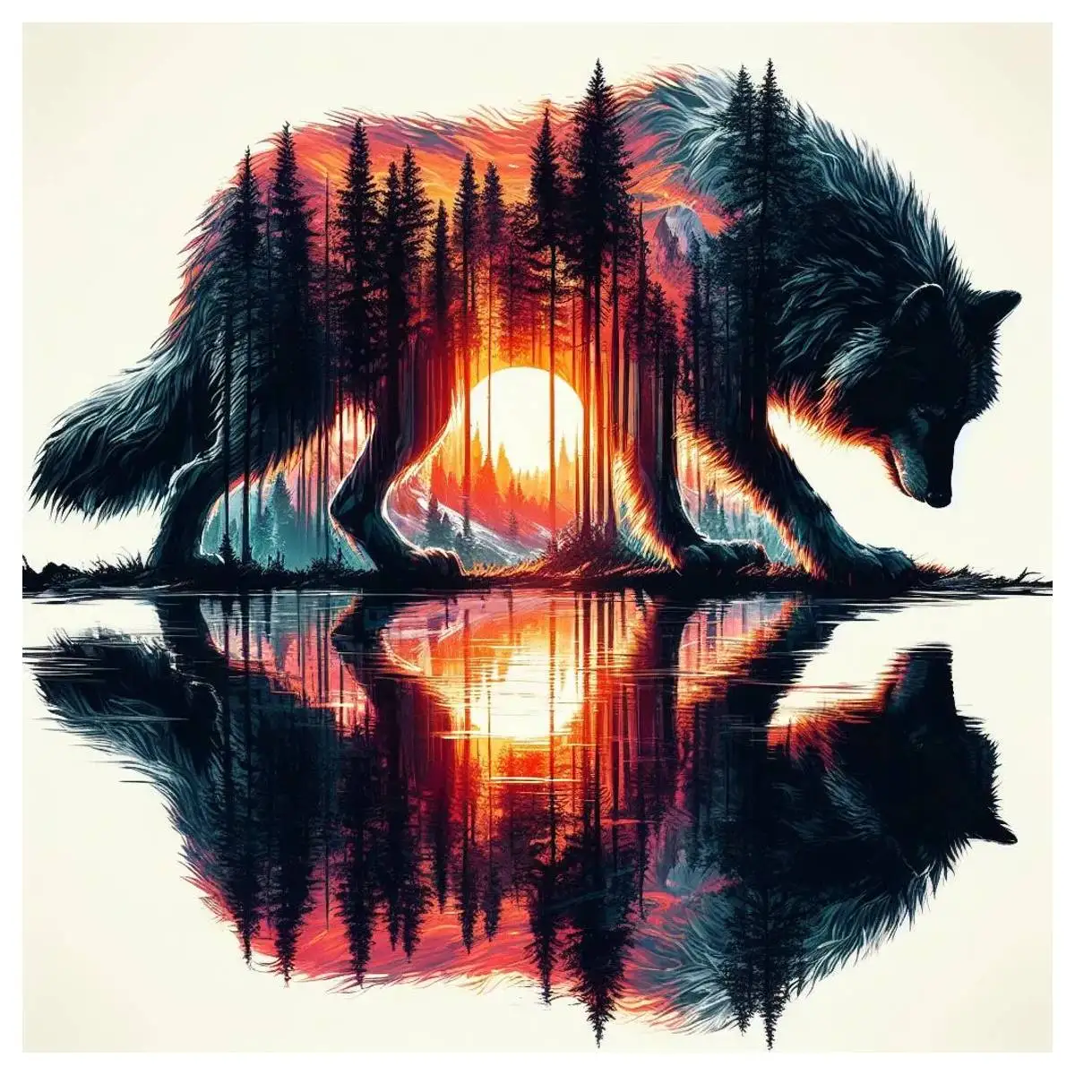 لون وولف 40X40 سنتيمتر/15.74 بوصة عبر الابره عدة لتقوم بها بنفسك 11CT/14CT التطريز عبر عدة خياطة هواية التطريز والإبداع #1