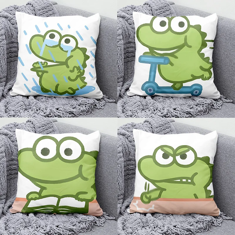 

Cute Alligator Sofa Pillowcase Dormitory Decoration Office Living Room Home Pillowcase