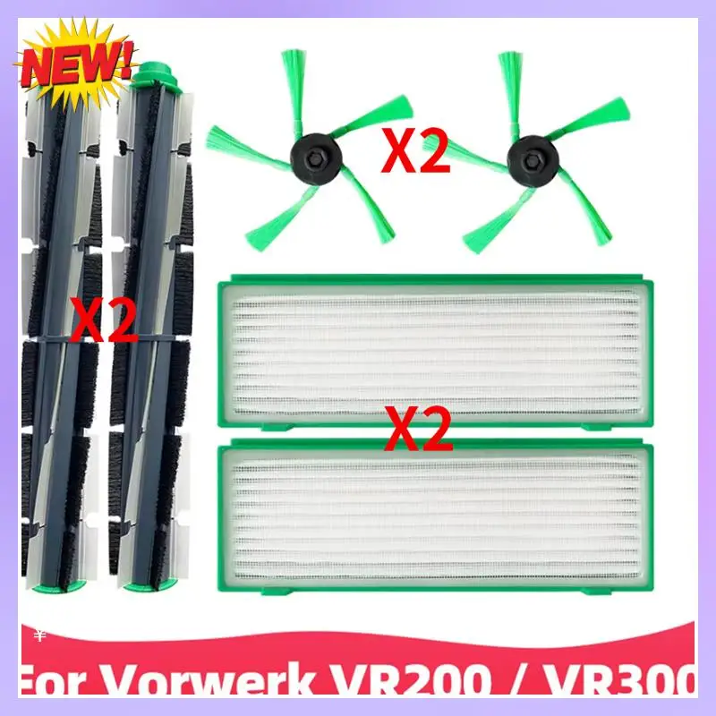 

T24C 6Pcs For Vorwerk Kobold Vr200 Vr300 Vacuum Cleaner Accessories Roller Side Brush Hepa Filter Ultra Durable Accessories