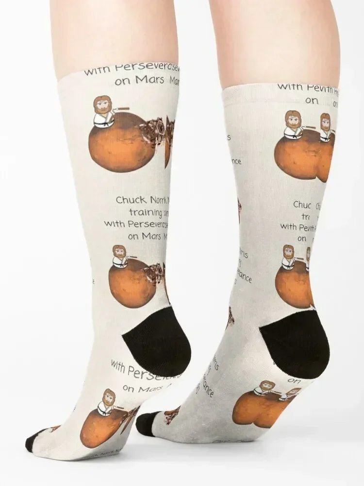 Chuck Norris training with Perseverance on Mars Socks sport Heating sock football compression Socks Women's Men's