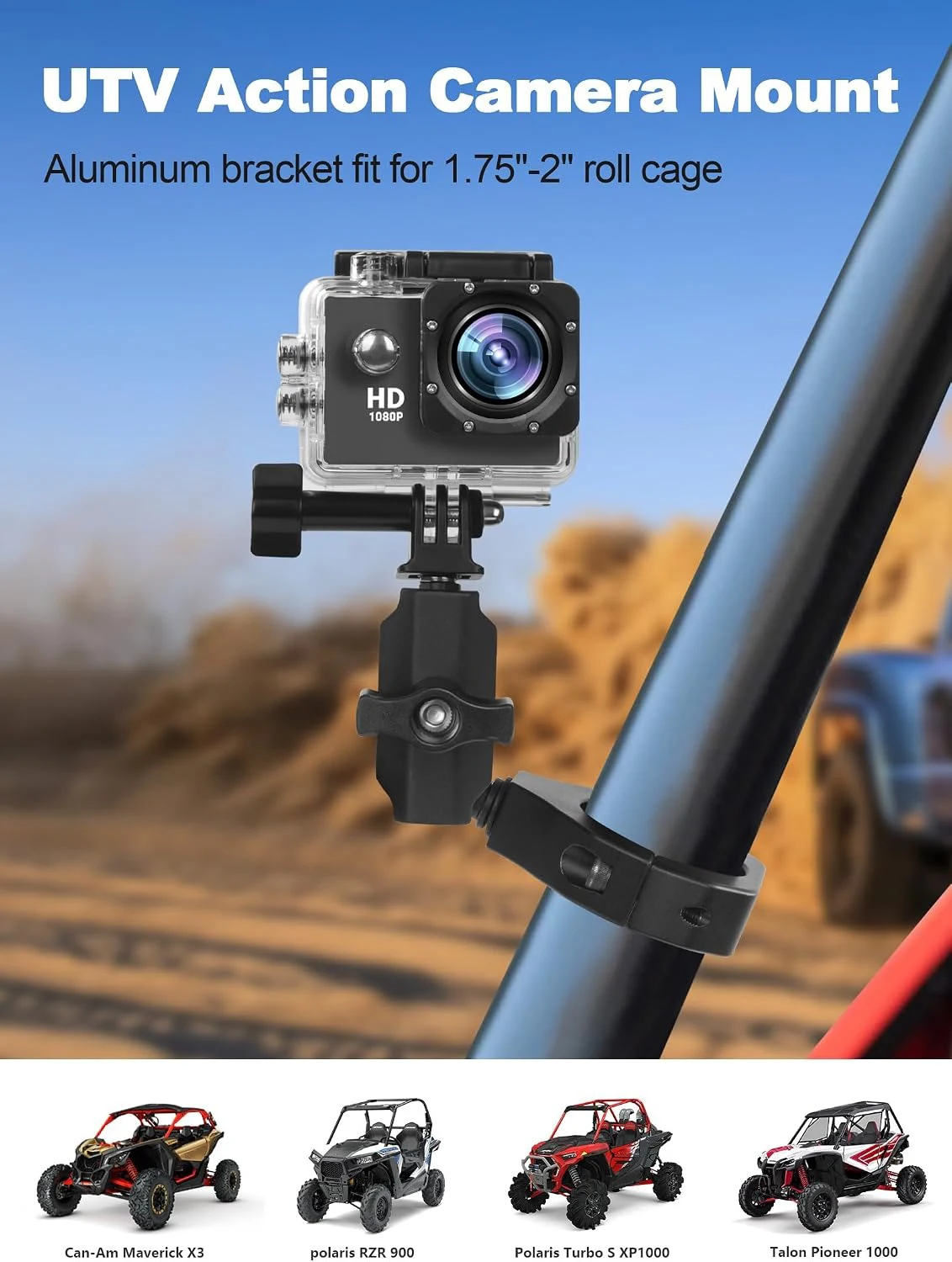 UTV Accessories Camera Mount for Gopro Fit Can Am X3 Maverick Polaris RZR