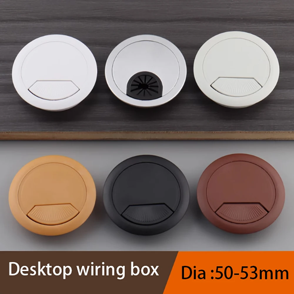 1-2-5-10-20-50pcs-50mm-53mm-desk-table-plastic-cable-hole-cover-pc-computer-desk-round-wire-tidy-grommet-cable-organizer